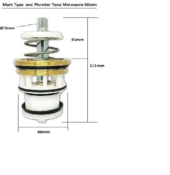 40mm Plumber Type Metropole Flush 1.5"/PE-1107