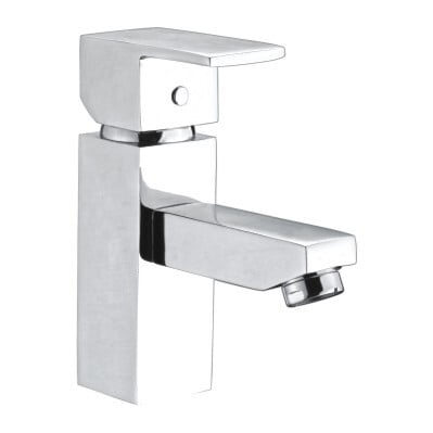 Single Lever Basin Mixer (35mm Cartridge) with 450mm Braided Hoses PARTCODE PE-S9915
