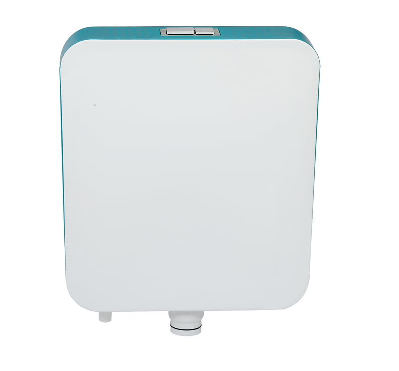 PVC FLUSH TANK CISTERN WHITE AND OCEAN GREEN DUAL FLUSH TANK PEFLUSHJ0026