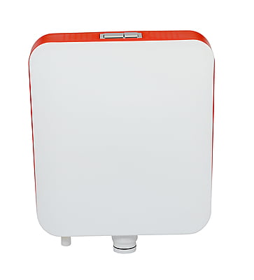 PVC FLUSH TANK CISTERN WHITE AND RED DUAL FLUSH TANK PEFLUSHJ0028