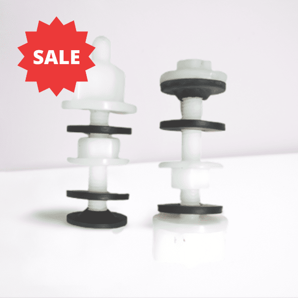PARRYWARE TWO PIECE Coupled closet fixing bolt pair Delrin PVC Premium Quality PARRYWARE TWO PIECE Coupled closet fixing bolt pair Delrin PVC Premium Quality