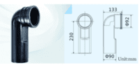 Grohe Outlet Bend Diameter 90mm for Concealed Cistern Grohe Outlet Bend Diameter 90mm for Concealed Cistern