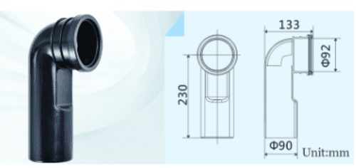 Grohe Outlet Bend Diameter 90mm for Concealed Cistern Grohe Outlet Bend Diameter 90mm for Concealed Cistern