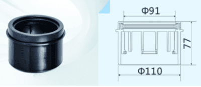 Waste Pipe Fittings Coupler 90mm to 110mm for Concealed Cistern